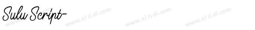 Sulu Script字体转换
